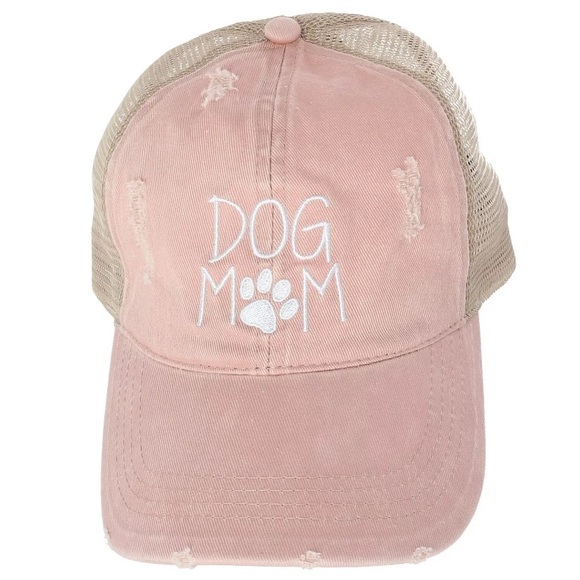 PonyFlo Accessories - PonyFlo Baseball Cap - “Dog Mom” Mesh